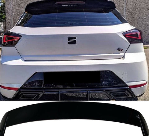 Seat Ibiza 5DR MK5 6F Gloss Black Rear Lip Boot Trunk Roof Spoiler 2017+